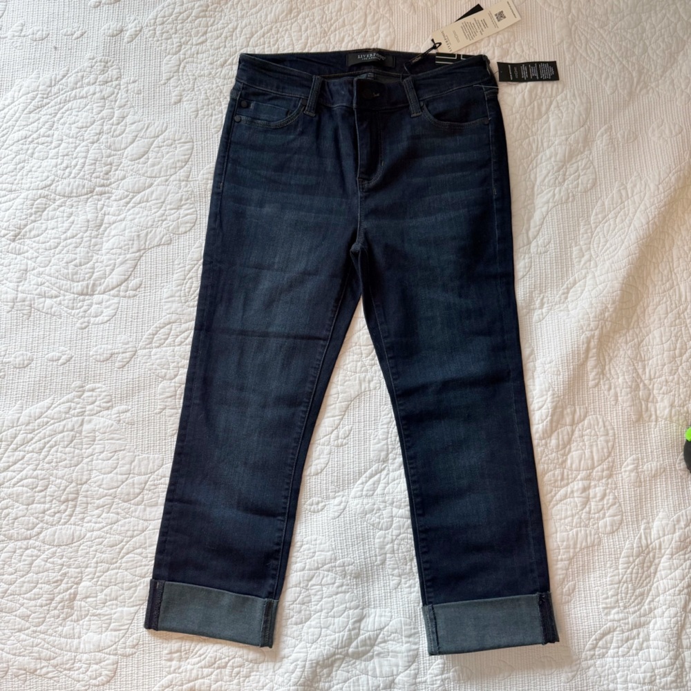 Liverpool Dark Blue‎ Ankle Jeans